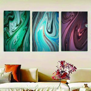 Set Of 3 sky Sticky Canvas Phototiles Frame For Wall, Home Decor