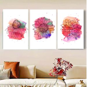 Set Of 3 Flower Frame Photo Type Frame 8x11 inches