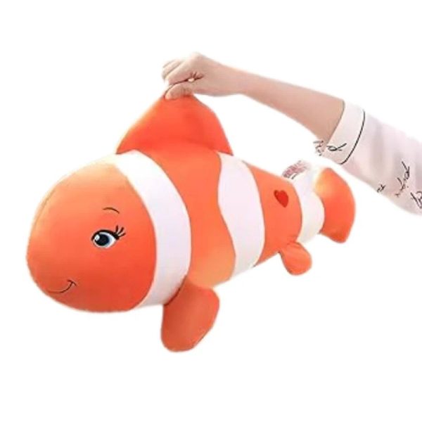 Cute Clown Fish Soft Stuffed Plush – 65cm Large Cartoon-Inspired Plush Toy for Kids, Toddlers & Plush Collectors – Adorable Nemo-Style Ocean Animal Pillow for Cuddling, Gifting & Room Decor - Random Color - Image 7