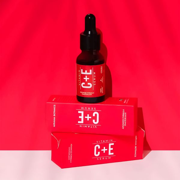 Nirvana Botanics Vitamin C + E Serum - 15ml | ANTI ACNE & GLOWING SERUM VITAMIN C + E - Image 4