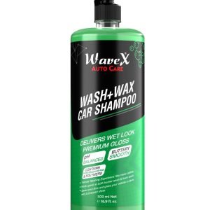 WaveX Auto Care | Wash + Wax Car Shampoo – 200ml | Delivers Wet Look & Premium Gloss | Made in Pakistan