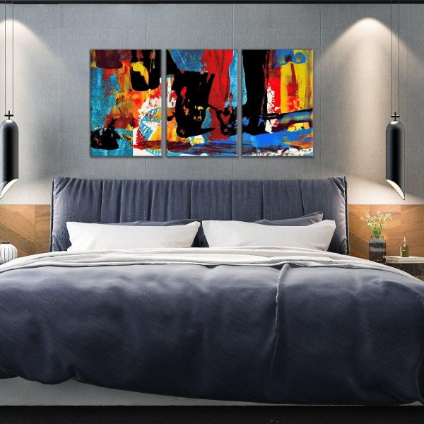 3D  Wall Art Panels Frame Canvas painting Modern Wall Art SET OF 3 - Image 3