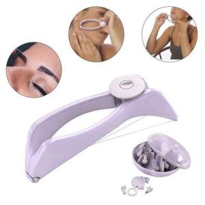 Eyebrow Threading Tool – Modern Plastic Cotton Facial & Body Hair Remover for Women - Random Color