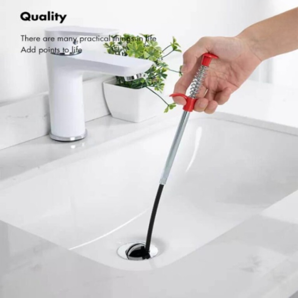Stainless Steel Sink Wire | Drain Cleaner Wire Spring Sink Cleaning Stick - Image 7