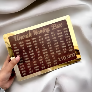 Umrah Saving Box - Saving Box - Box For Umrah Saving | Umrah Saving Box - Best Quality Umrah Saving Box - 210,000 Umrah Saving Box ( Random Design )