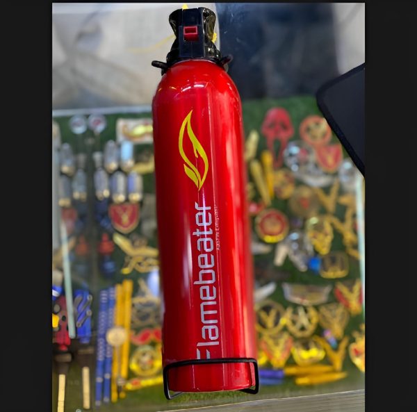 Universal Motorcycle Fire Extinguisher Bottle – 500gram - Heavy-Duty Metal Body with Mounting Bracket – Fits All Bikes & Motorcycles – Compact Emergency Safety Tool ( Random Color ) - Image 2