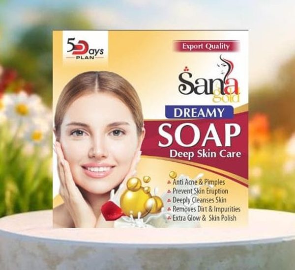 Pack of 07 - Sana Gold Magic Soap | Powerful Herbal Formula | Guaranteed Results | Best Quality Soap For Skin Care