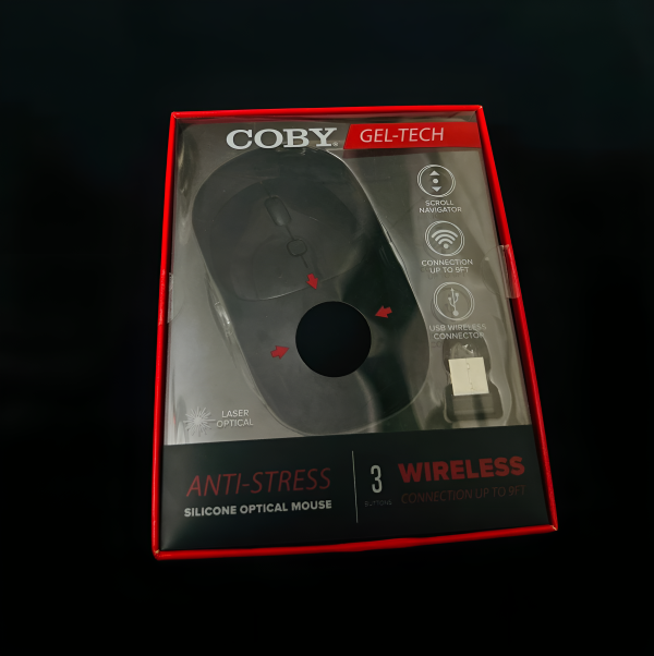 Computer / Laptop Mouse COBY Gel-Tech Anti-Stress Silicon Optical Wireless Mouse - (3-Button | Laser Optical | Wireless Range up to 9ft) - Image 5