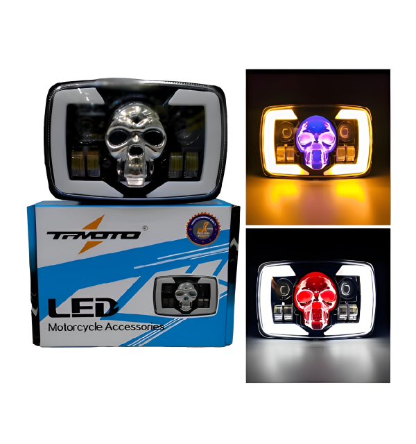 Skull Style Headlight with indicators Beam For Bike | Upgraded Model Original Fitting For Honda CD70 / CG125 - Image 6