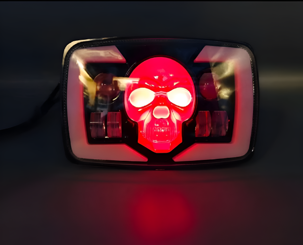 Skull Style Headlight with indicators Beam For Bike | Upgraded Model Original Fitting For Honda CD70 / CG125 - Image 7