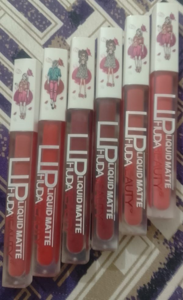 6-Piece Matte Lip Gloss Set – Multicolor Shades, Long-Lasting Liquid Formula, Velvet Finish - Random Shades (without box) - Image 4