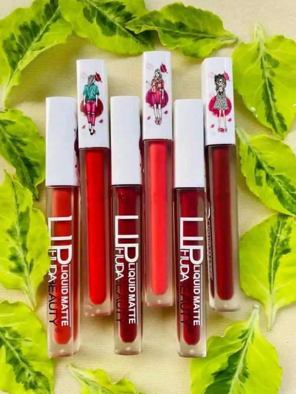 6-Piece Matte Lip Gloss Set – Multicolor Shades, Long-Lasting Liquid Formula, Velvet Finish - Random Shades (without box) - Image 5