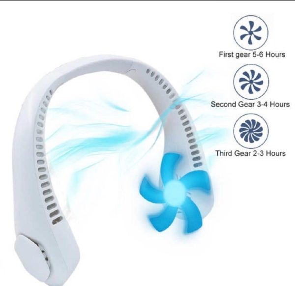 Neck Fan Portable Bladeless neck fans Portable Hanging Neck Fan Micro Cooling Strong Fan 360° Bladeless Hanging Neck Fan Rechargeable USB Mini Neck Fan for Kitchen Outdoor Travel for Summer Sports ( Random Color ) - Image 7