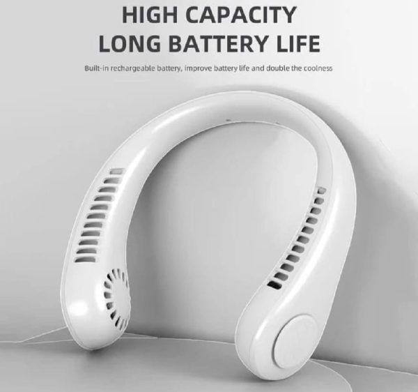 Neck Fan Portable Bladeless neck fans Portable Hanging Neck Fan Micro Cooling Strong Fan 360° Bladeless Hanging Neck Fan Rechargeable USB Mini Neck Fan for Kitchen Outdoor Travel for Summer Sports ( Random Color ) - Image 6