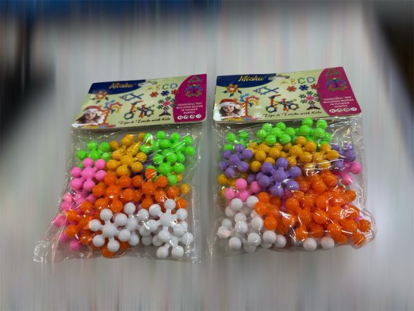 32 pcs Snowflakes Colorful Toy Building Blocks Flower-Shaped Set | Plastic colorful snowflakes toy - Image 7