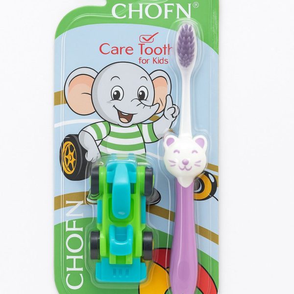 CHOFN Kids Toothbrush Set (3–12 Years) – Soft Bristles with Toy Car (Random Designs) - Image 9