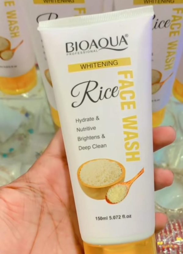 BioAqua Brightening Rice Face Wash | Rice Extract | Deep Cleansing Moisturizing formula (150ml) - Image 4