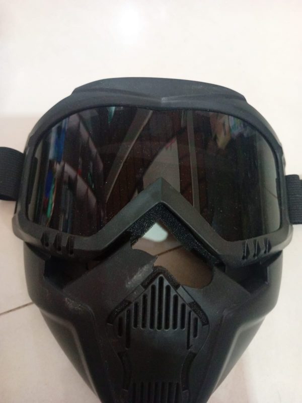 (NW000393) Motorcycle Goggles with Removable Full Face Mask Riding Glasses Dirt Bike ATV Motocross Detachable Eyewear (Random glass Shade) - Image 2