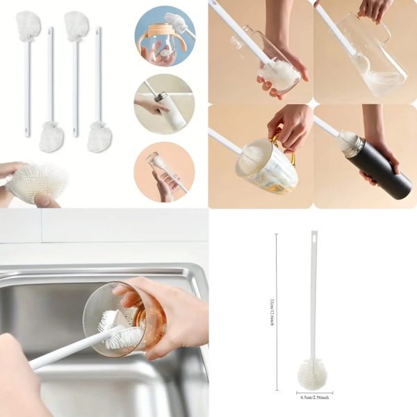 Multifunctional Silicone Bottle Brush - Eco-Friendly, Flexible, and Durable Cleaning Brush for Bottles, Cups, and Kitchenware | Soft Bristles, Long Handle - Image 3