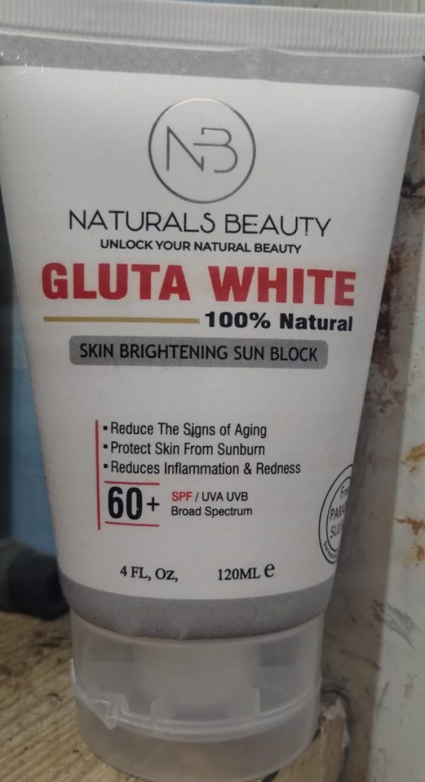 Naturals Beauty Gluta White Skin Brightning Sun Block Spf 60+ UAV&UVB 120 ML - Image 6
