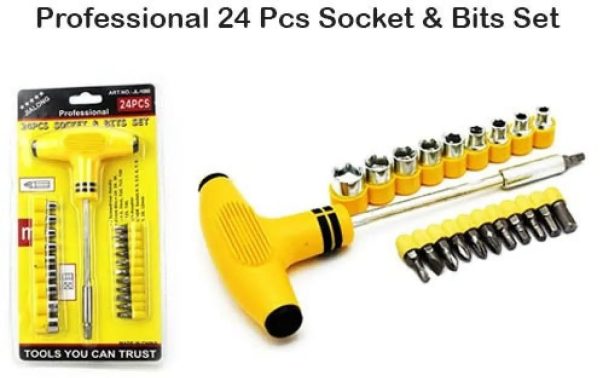 T-Bar Screwdriver Socket And Bits Set 24 Pcs - Image 9