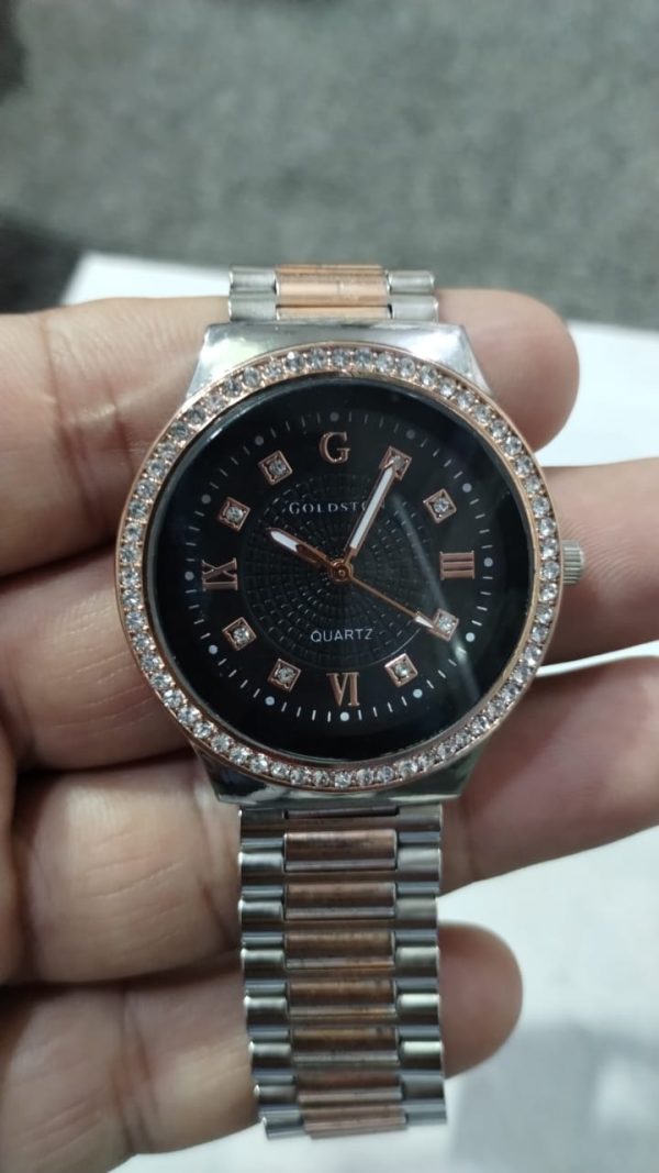 Stainless Steel Watch | New Luxury Design Watch [Black Dial Edition] | Cell Operated - Image 3