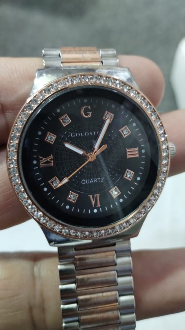 Stainless Steel Watch | New Luxury Design Watch [Black Dial Edition] | Cell Operated - Image 2