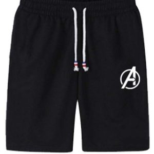 Avengers Logo Jersey Shorts for MEN | Black | Gym, Sports & Fitness Shorts