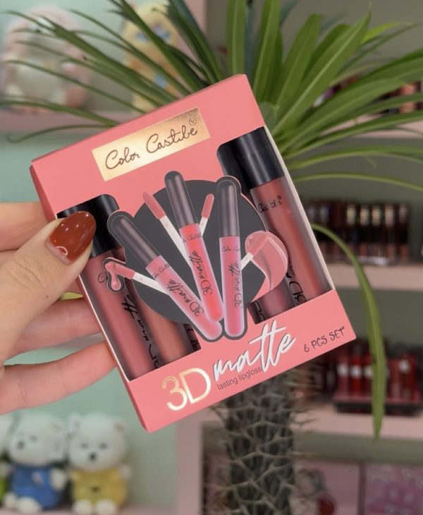 Color Castle 3D Matte Long Lasting Lipgloss [Pack of 6] | 3D Matte Lipgloss - Image 4