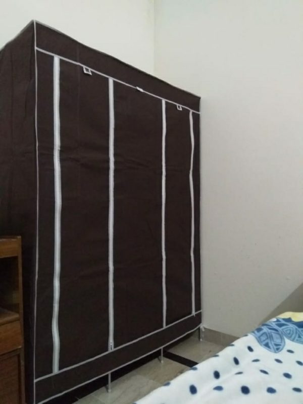 3 Door Fancy & Portable Foldable Closet Wardrobe Storage Organizer with Shelves Foe Multi Purpose - Image 7