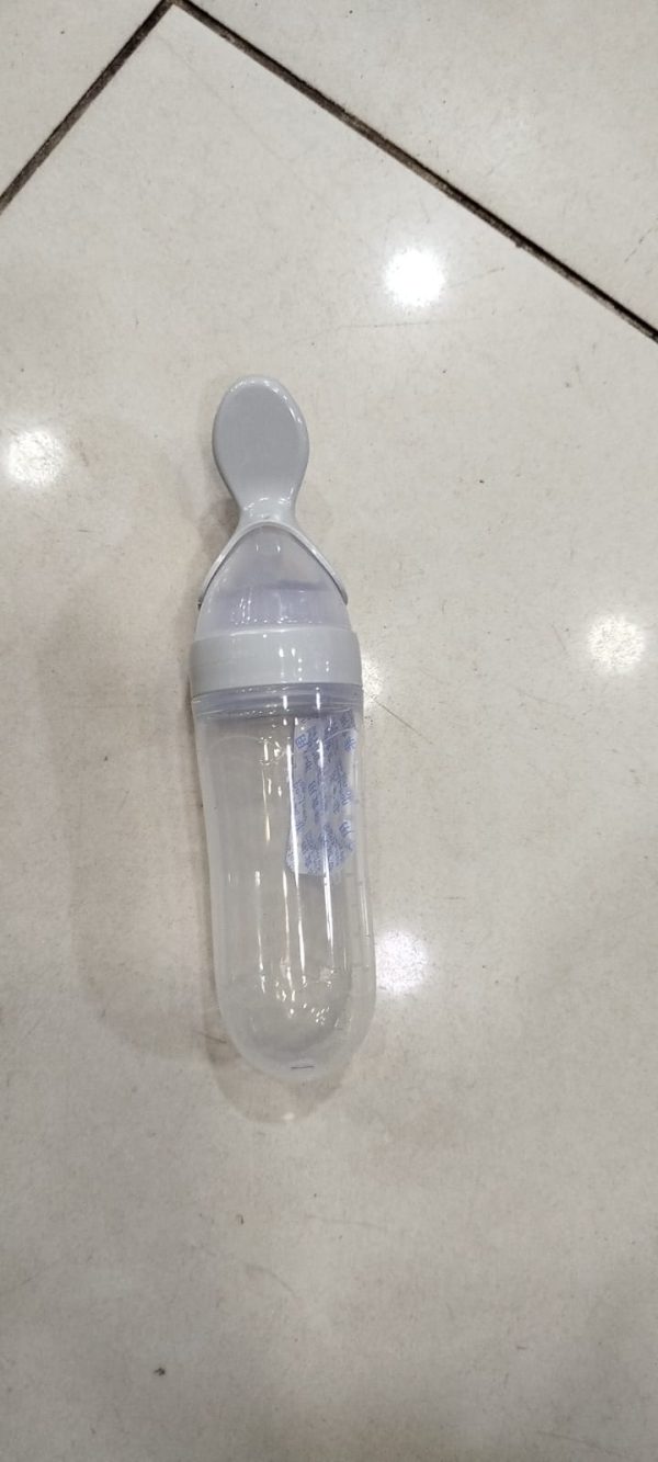 Silicone Bottle Feeding Baby Spoon Feeder - Best Quality Spoon Feeder - Random Color - Image 2