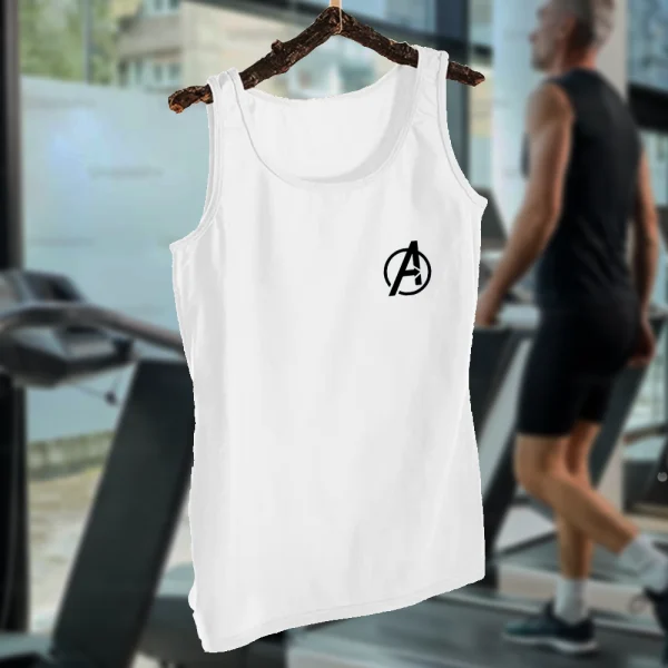 Pack of 1 Avengers Logo White Sando Jersey  for Men | Sleeve-Less 100% Pure Sando - Image 4