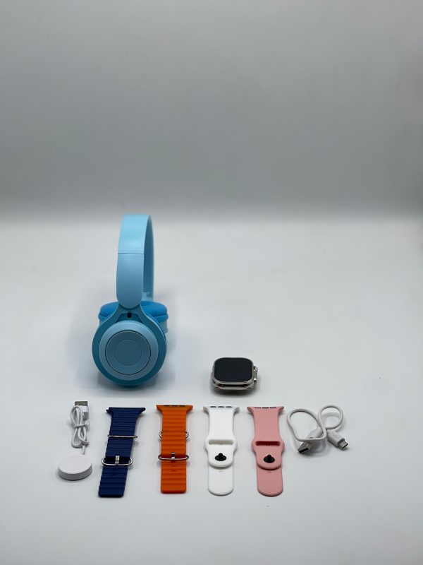Ultra 2 Smart Watch Bundle – Includes Free P47 Wireless Headphone + 7 Interchangeable Straps - Image 3