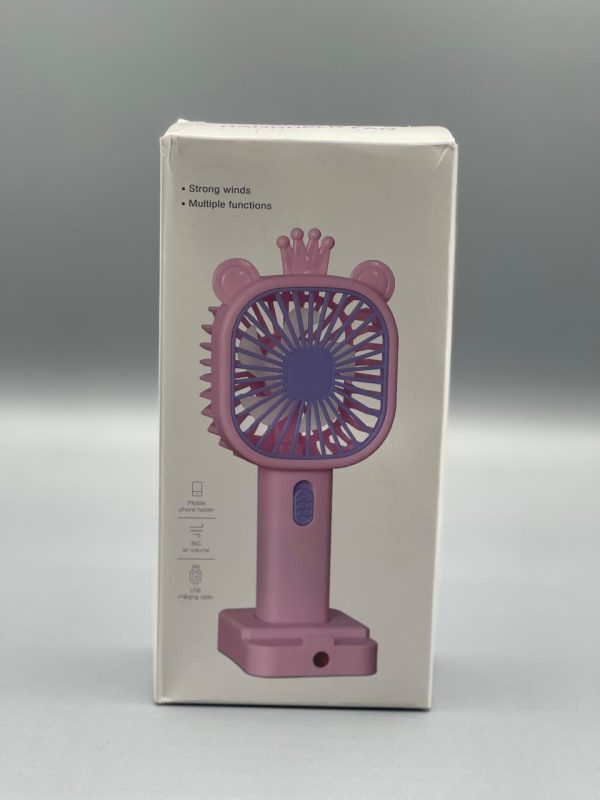 Fan with Sharpener | Mini Handheld Fan, Portable USB Fan for Home, Office, Bedroom, Rechargeable Fan with Pencil Sharpener - Random Design & Color - Image 2