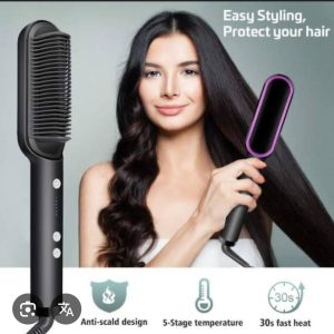 Multifunctional Hair Straightener Brush Heated Brushes Ceramic Anti-Scald Hair Straightening Hot Comb Hair Care Fast Heating