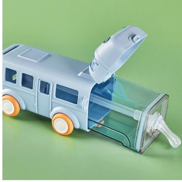 School Bus Water Bottle (Straw Bottle) | School Bus Design Kids Water Bottle - Image 6