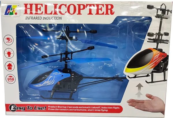 Infrared Induction LED Helicopter – Hand Sensor Controlled, Rechargeable Flying Toy | Helicopter For Children | Toy For Baby - Random Color - Model: JQ-1111 - Image 6