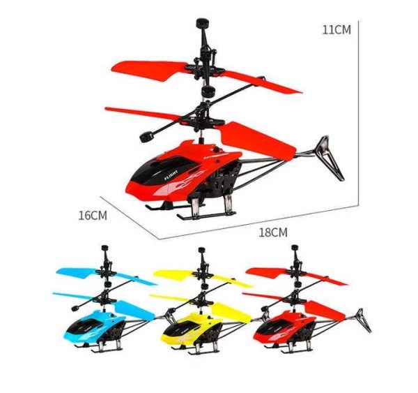 Infrared Induction LED Helicopter – Hand Sensor Controlled, Rechargeable Flying Toy | Helicopter For Children | Toy For Baby - Random Color - Model: JQ-1111 - Image 9