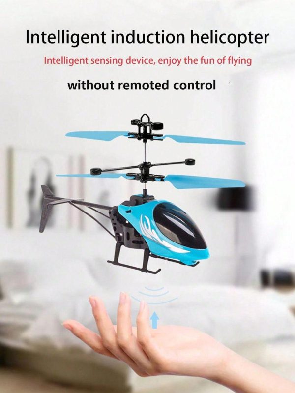 Infrared Induction LED Helicopter – Hand Sensor Controlled, Rechargeable Flying Toy | Helicopter For Children | Toy For Baby - Random Color - Model: JQ-1111 - Image 10