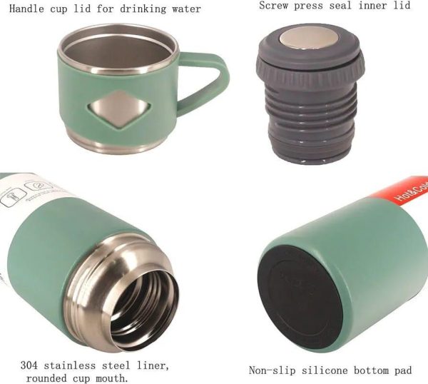 1 Cup Vaccume Insulated Water Bottle | New Creative Gift Box Set Vacuum Cup Set 500ml 304 Stainless Steel Thermos - Image 5