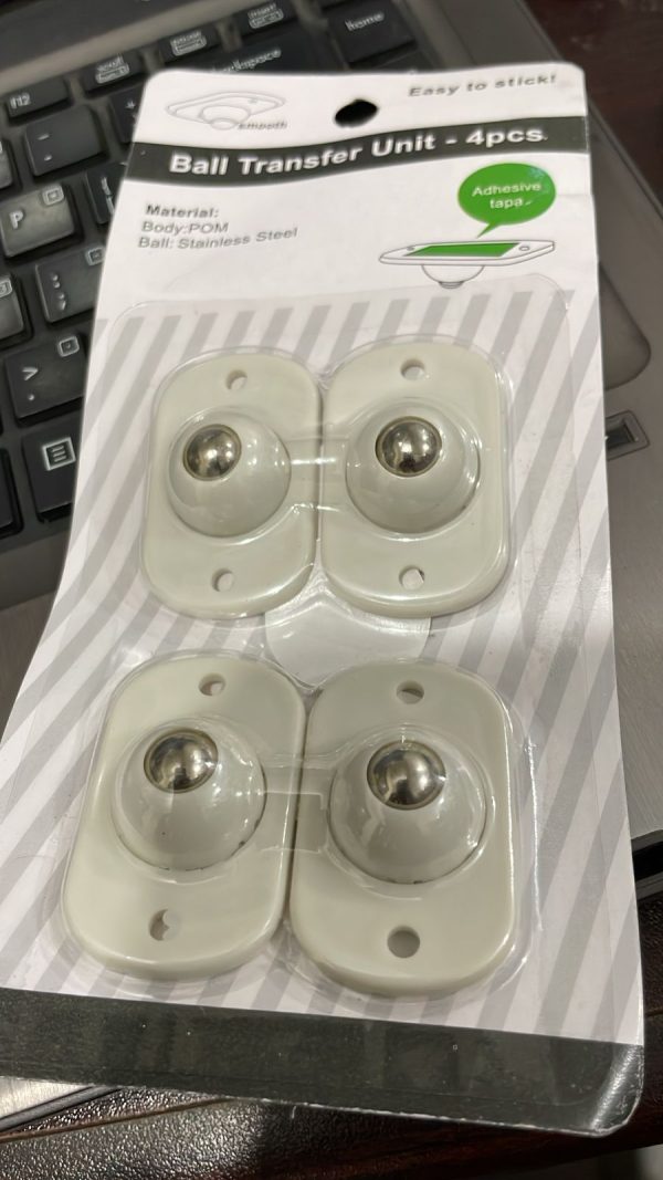 Furniture Moving Wheel [4 Pcs] | Stainless Steel Mini Swivel Wheels With 360 Degree Rotation For Bins Storage Box - Image 2