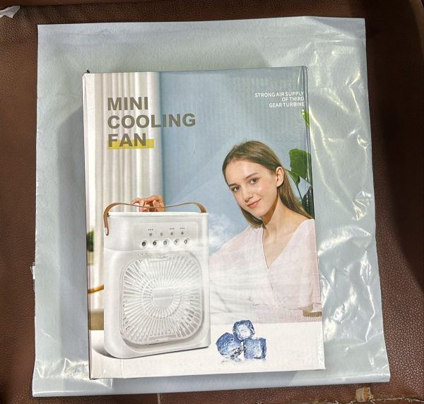 Portable Air Conditioner Fan USB Electric Fan with LED Night Light, Fine Mist Water, and Humidifier Function | Led Night Light Water Mist - Random Color 12 inch - Image 2
