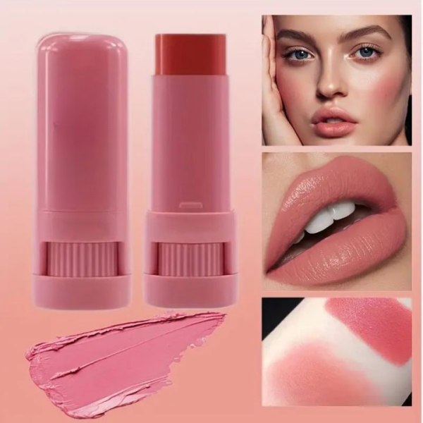 High-Pigment Matte Blush Stick – Long-Lasting, Water-Resistant & Blendable Contour Balm - Random Shades - Image 4