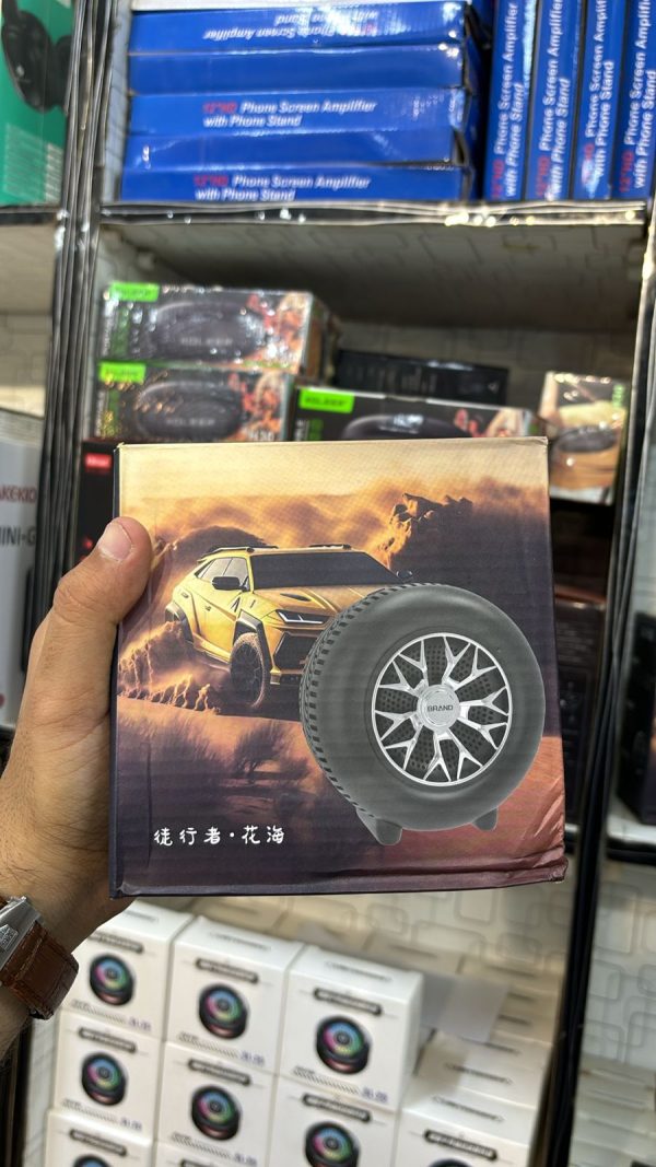 High-Powered Tyre-Shaped Bluetooth Speaker with Deep Extra Bass – Portable Wireless Speaker with Dynamic Sound, LED Lights & Unique Tyre Design for Home, Car, and Outdoor Use - Image 4