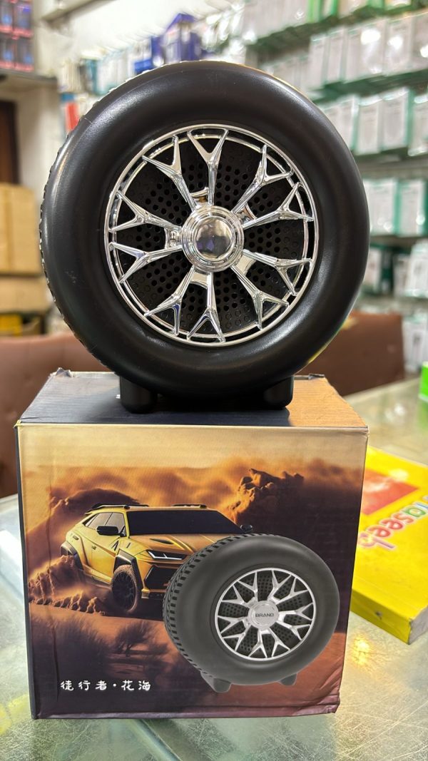 High-Powered Tyre-Shaped Bluetooth Speaker with Deep Extra Bass – Portable Wireless Speaker with Dynamic Sound, LED Lights & Unique Tyre Design for Home, Car, and Outdoor Use - Image 3