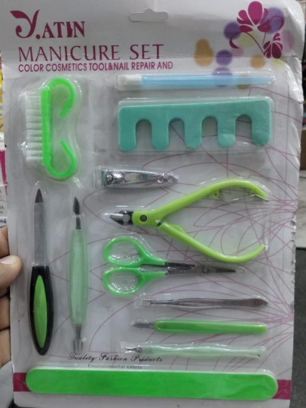 Yatin Professional Manicure Set with Color Cosmetics Tools and Nail Repair Essentials – All-in-One Grooming Kit for Nail Care, Makeup Application, and Nail Treatment – Portable and Durable for Home or Travel Use - Image 8