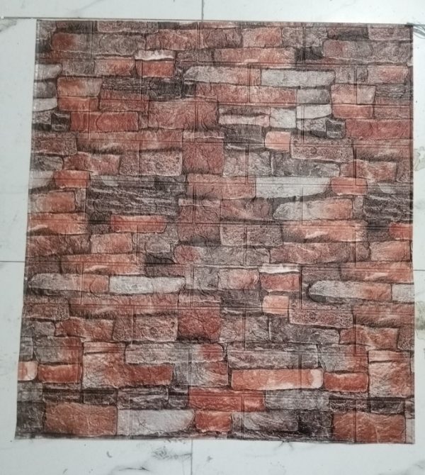 (1piece )brown 3d Wall Stickers Faux Brick White Brick | Bedroom Home Decor Waterproof Self Adhesive Living Room Wallpaper - Image 2