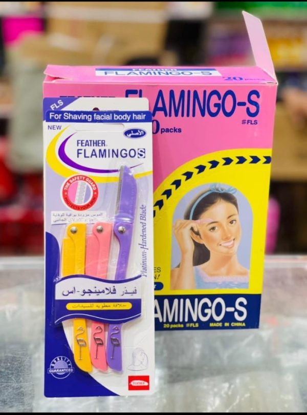 Pack Of 3- Feather Flamingo Facial Razor For Face - Image 2