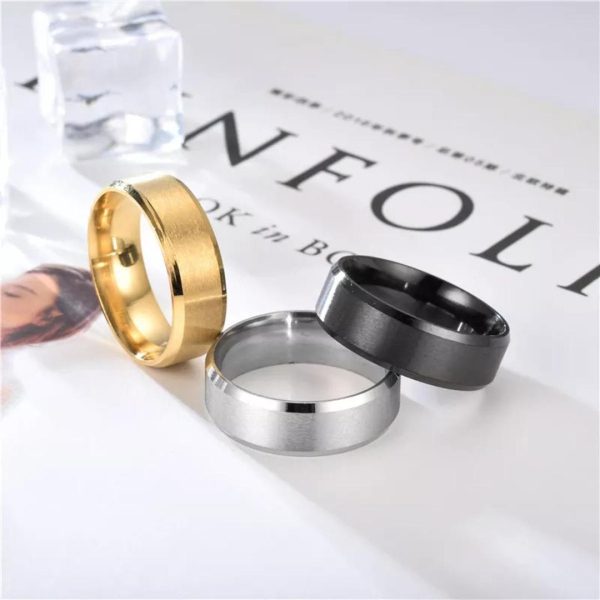 Pack Of 3  gold plated & silver plated band rings For Unisex - Image 3