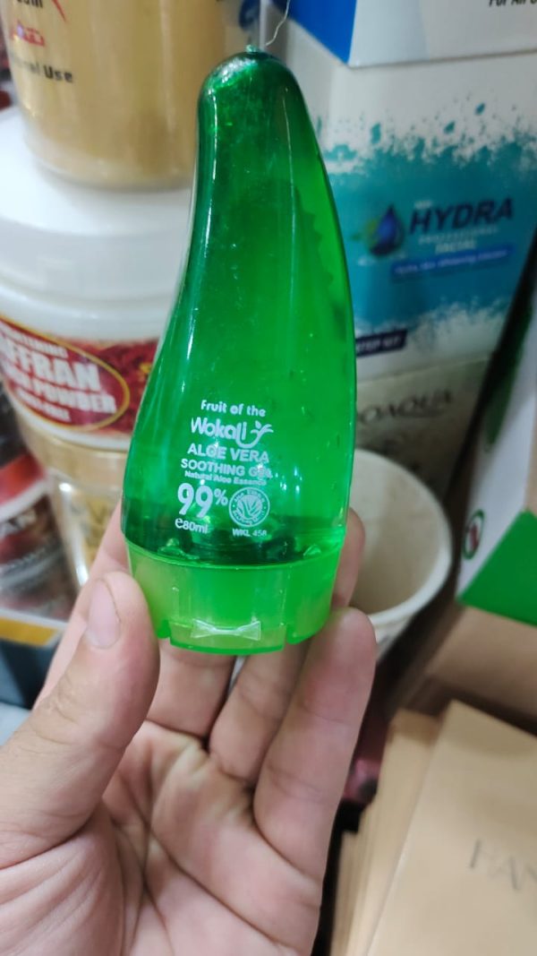 Wokali Aloe Vera Gel Soothing Acne Face Skin Cream Moisturizing, Your Skin's Gel Smoothing & Moisture - 80 ml - Image 2